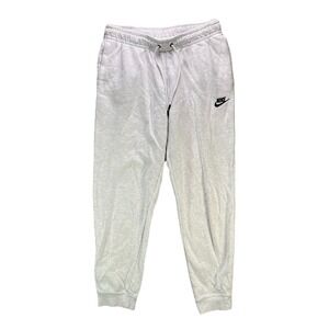 Nike Club Fleece Joggers Womens Medium Birch Heather Sweatpants Drawstring